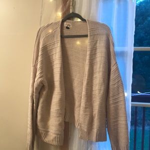 slouchy cream cardigan